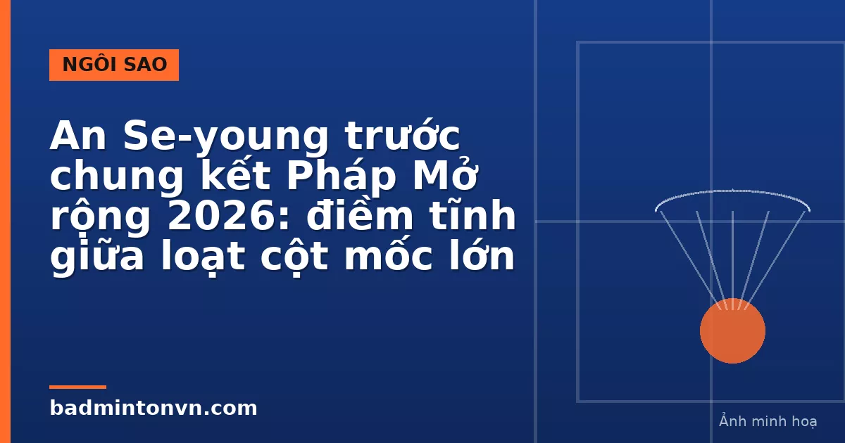 Ảnh minh hoạ: An Se-young trước chung kết Pháp Mở rộng 2026: điềm tĩnh giữa loạt cột mốc lớn